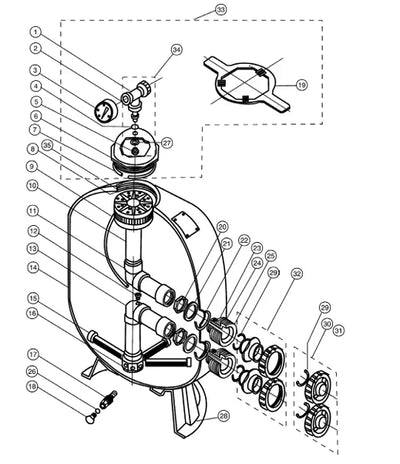 Pentair Triton II Side Mount Filter No Valve Tr60 2