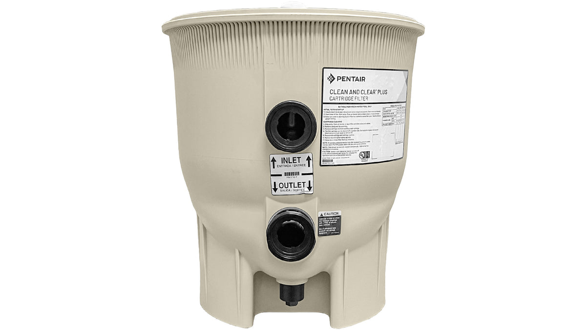 Pentair 178578 Almond Bottom Tank Assembly for Clean & Clear Plus & Quad DE Filters â€“ Clean And Clear Plus 520 Cartridge Filter