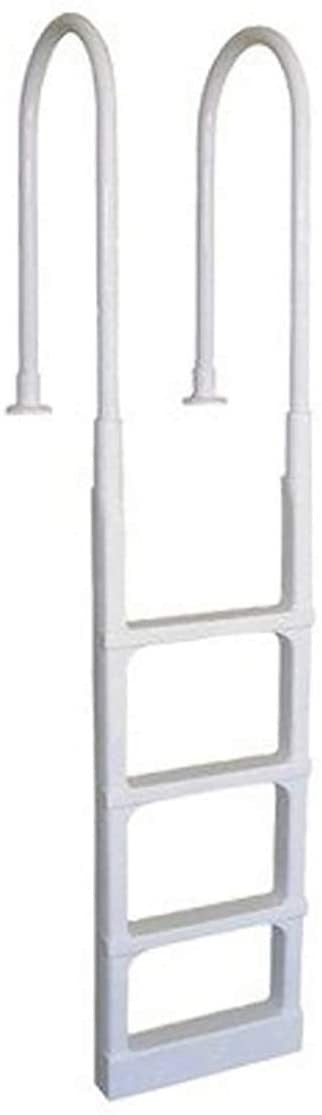 Main Access 48-54" White Pro Series In-Pool Adjustable Ladder for Above Ground Pools, 200300