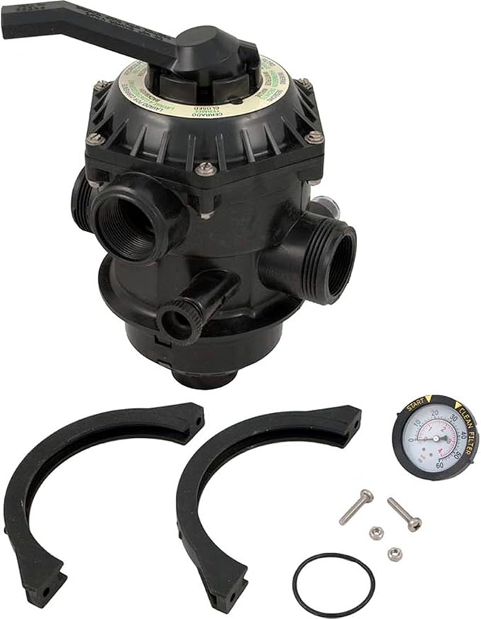 Pentair 262506 Tagelus 1.5" 6-Way Clamp Style Valve Sand Filter â€“ 24 Sand Dollar Top Mount Filter Sd70 With 1 5 Mpv