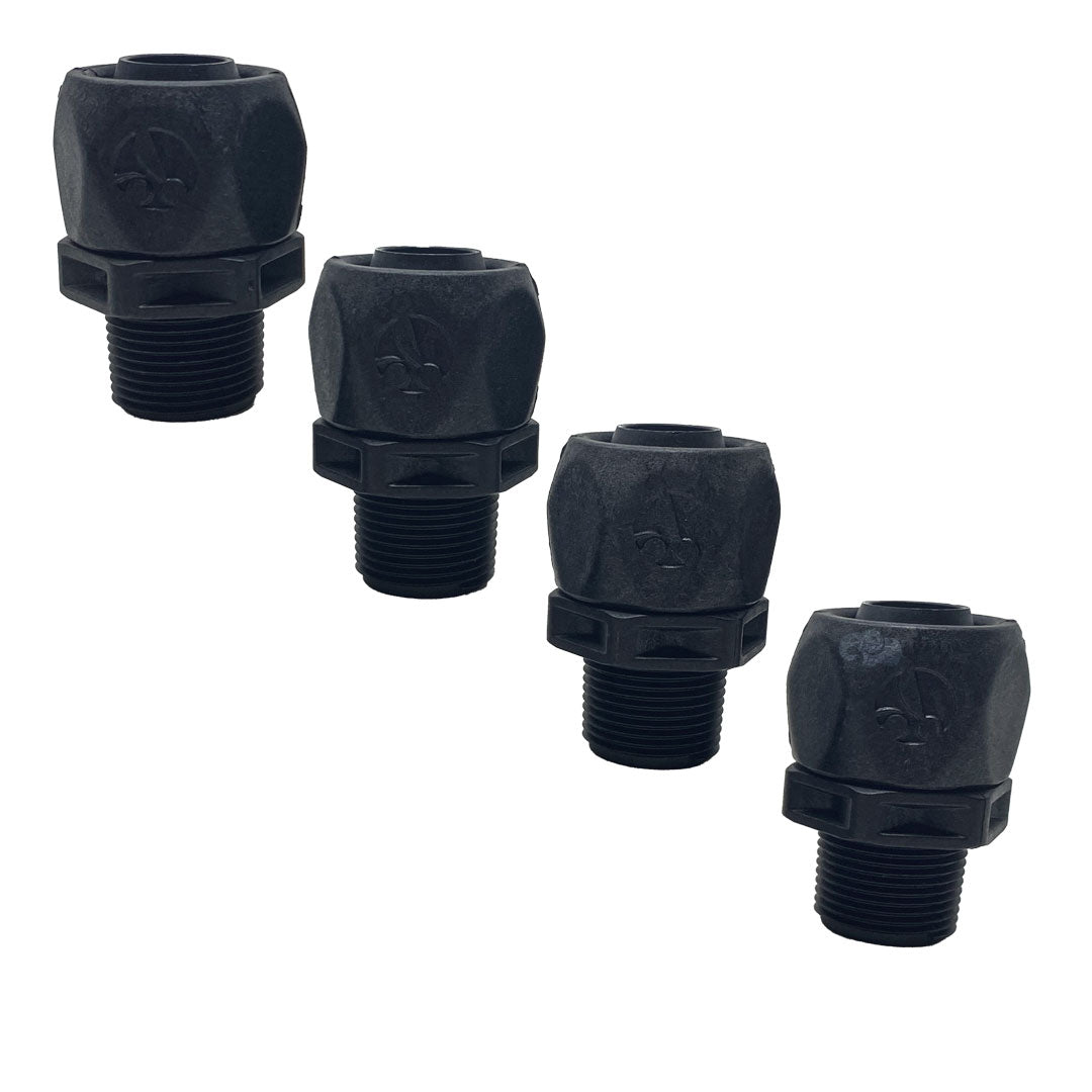 Polaris R0621000 Pool Black Softube Quick Connect Booster Pump Fitting, 4-Pack â€“ Pb4Sq