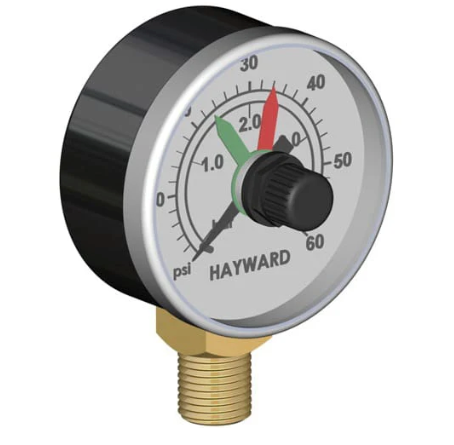 PRESSURE GAUGE W/DIAL, BOXED - Hayward 150 Sq Ft Swimclear Single Element Cartridge Filter | ECX271261