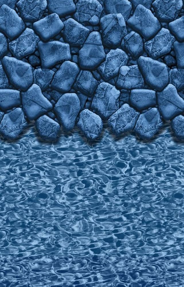 Boulder Swirl Overlap Liner - 12'X18' Oval Heavy Gauge