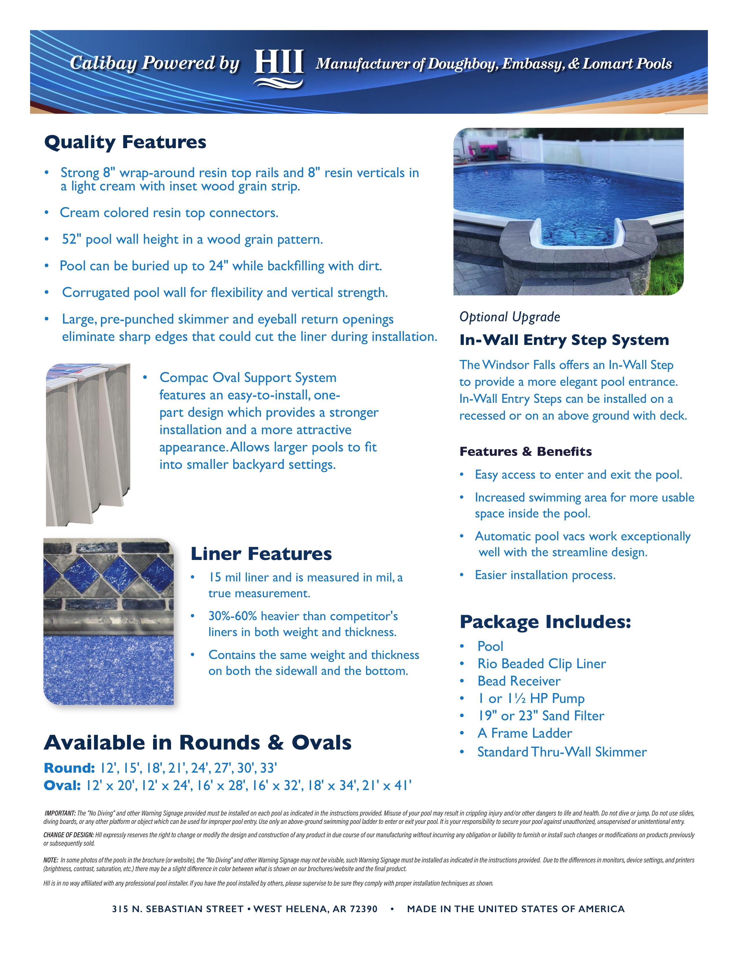 Willow Wood Aboveground Pool Package